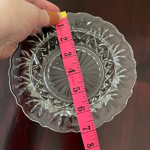 Vintage Anchor Hocking Clear Prescut Glass Round Dome Butter Dish - Picture 8 of 11